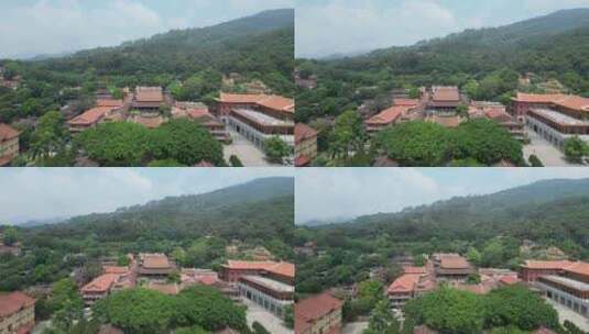 航拍福建莆田南山广化寺高清在线视频素材下载