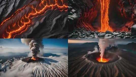 火山爆发高清在线视频素材下载