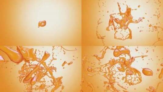 橙汁飞溅V9高清在线视频素材下载