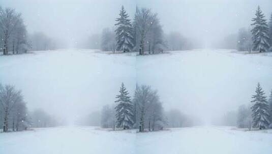 冬季地面积雪风景4k舞台粒子活动背景高清在线视频素材下载