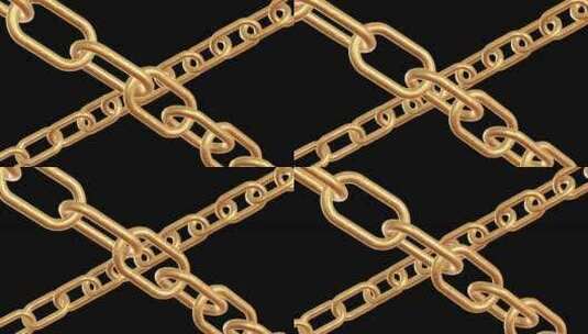 金色锁链  链条  铁链  背景高清在线视频素材下载