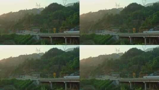 湖北宜昌三峡高速公路景点高清在线视频素材下载
