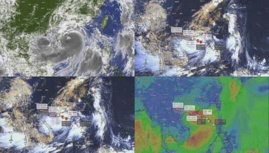 2023年台风泰利即将登陆高清在线视频素材下载