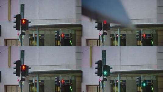 【正版素材】香港街头红绿灯高清在线视频素材下载