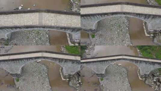 石拱桥鸟瞰高清在线视频素材下载