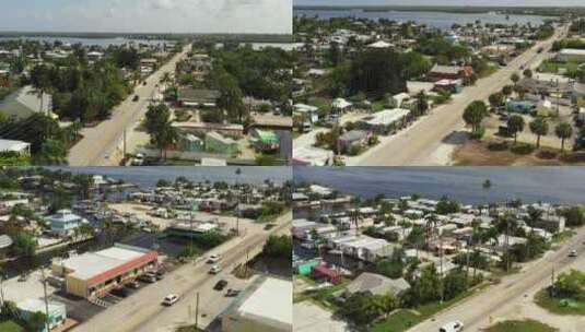 空中风景之旅的Matlacha佛罗里达州4k高清在线视频素材下载
