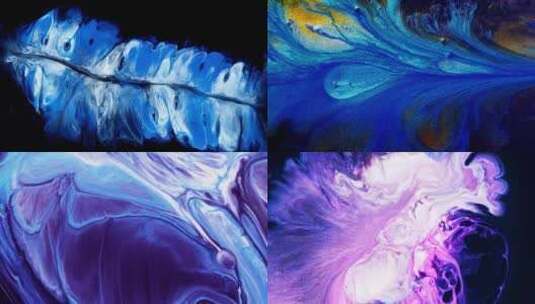 【合集】丙烯酸抽象液体艺术背景高清在线视频素材下载