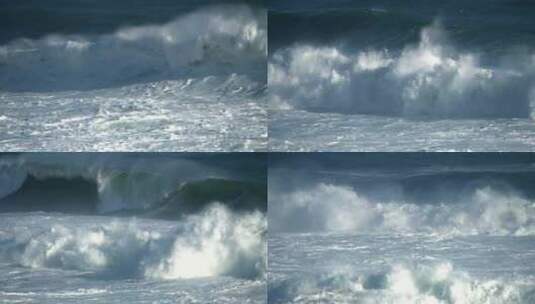 海面白色巨浪高清在线视频素材下载