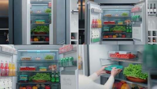 冰箱保鲜食材高清在线视频素材下载