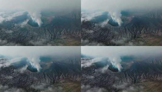 航拍活火山高清在线视频素材下载