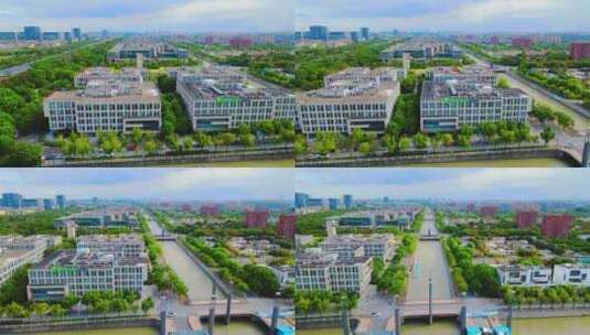 上海小区别墅4K航拍高清在线视频素材下载