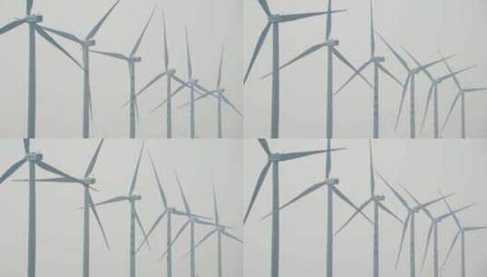 风力发电机新能源低碳与乡村振兴高清在线视频素材下载