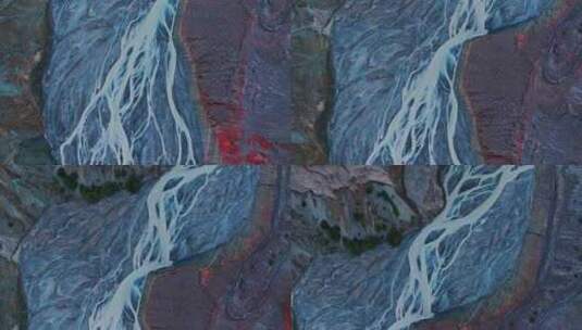 峡谷中的河流高清在线视频素材下载