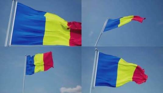 罗马尼亚旗帜高清在线视频素材下载