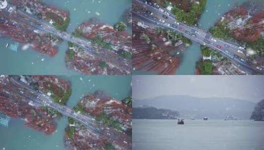 杭州西湖雪景雪中西湖高清在线视频素材下载