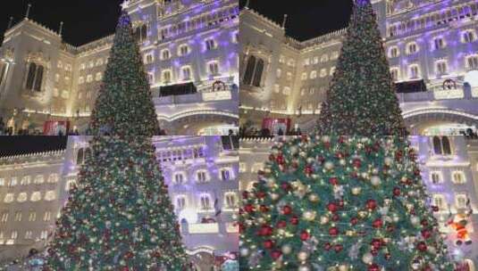 珠海励骏庞都广场圣诞节日氛围高清在线视频素材下载