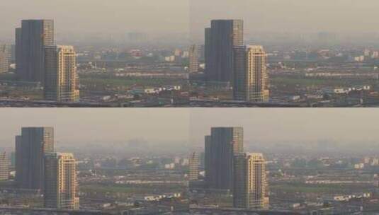 城市雾霾高清在线视频素材下载