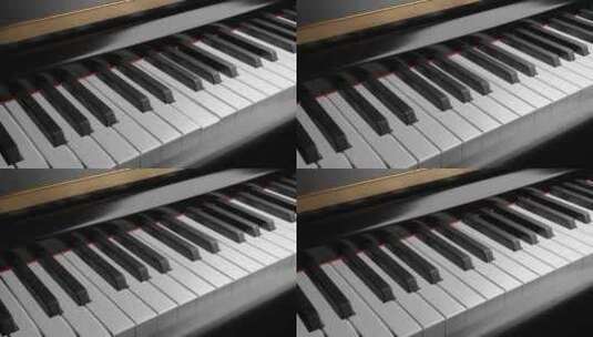 钢琴键自己弹高清在线视频素材下载