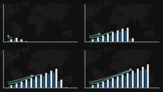 数据增长上升曲线上升动画高清在线视频素材下载