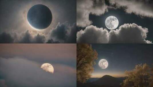 月球月亮高清在线视频素材下载