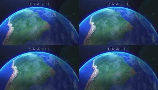 来自太空的巴西高清在线视频素材下载