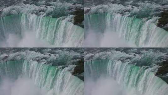 4k风景绿色湍急的瀑布水流高清在线视频素材下载