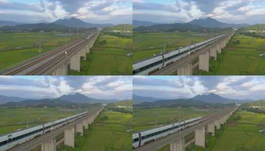 高铁经过惠州大景高清在线视频素材下载