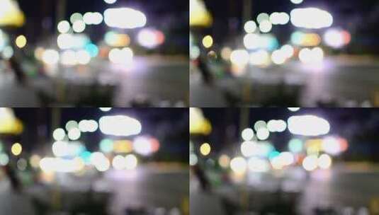 城市和汽车灯光的散焦高清在线视频素材下载