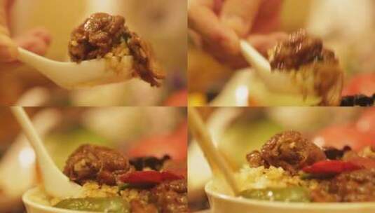 美食黄焖鸡米饭 (1)高清在线视频素材下载