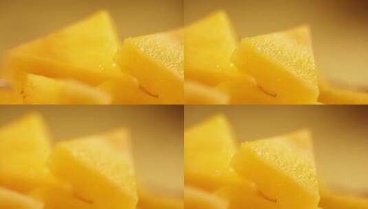 菠萝切块菠萝果肉 (2)高清在线视频素材下载