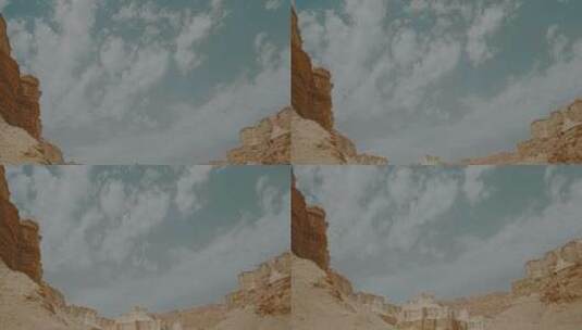 沙漠干燥的岩石高清在线视频素材下载