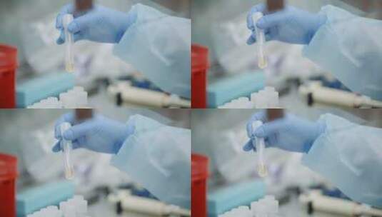 科学家在实验室摇动试管高清在线视频素材下载
