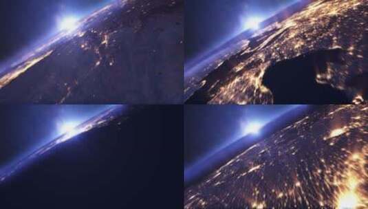 发光的地球表面高清在线视频素材下载