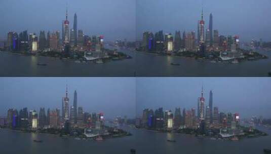 中国上海夜景天际线拍摄高清在线视频素材下载