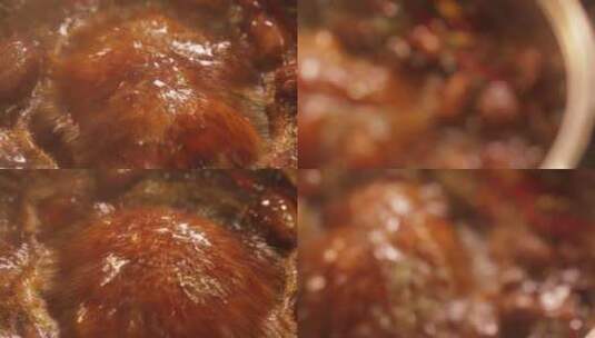 厨师熬制卤味底料卤肉底料高清在线视频素材下载