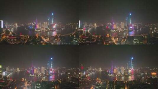 上海全景夜景航拍高清在线视频素材下载