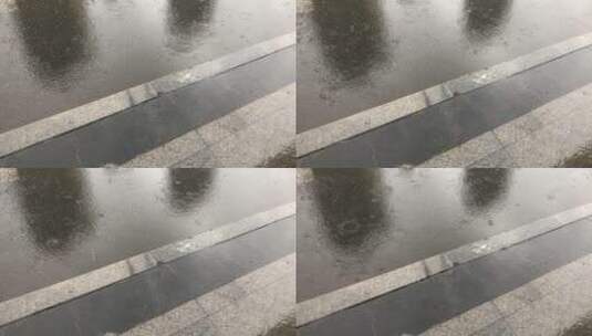城市街道的雨天高清在线视频素材下载