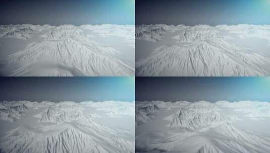 飞越行星上的冰山_3D高清在线视频素材下载