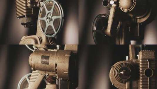 特写老式电影放映机 (2)高清在线视频素材下载
