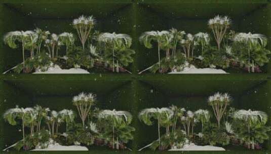 裸眼3D 森林 积雪高清在线视频素材下载