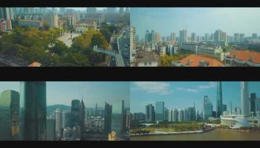 广州建筑都市圈城市航拍延时旅游风景 (3)高清在线视频素材下载