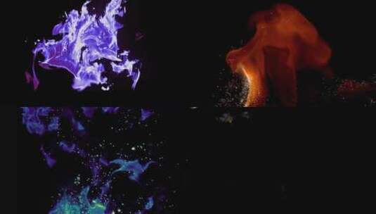 4k彩色梦幻粒子烟雾特效组合（3）高清在线视频素材下载