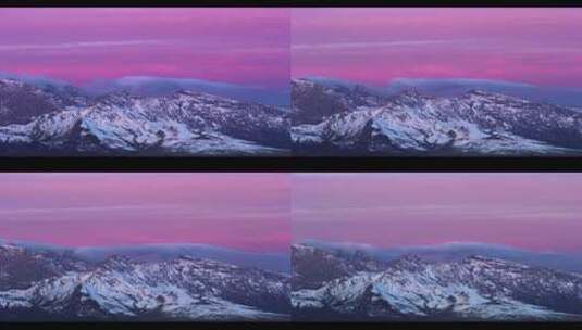 雪山延时风景唯美自然山脉高清在线视频素材下载