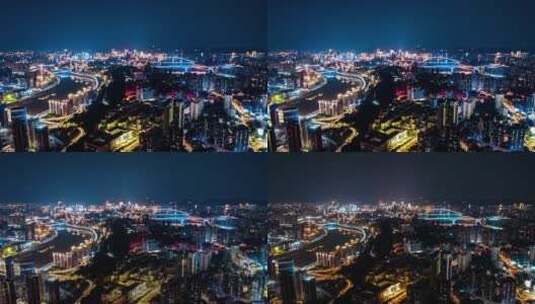 重庆全景夜景高清在线视频素材下载