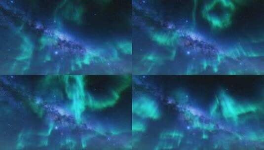 4K极光银河星空延时摄影2高清在线视频素材下载
