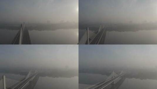 雾霾东洲岛高清在线视频素材下载