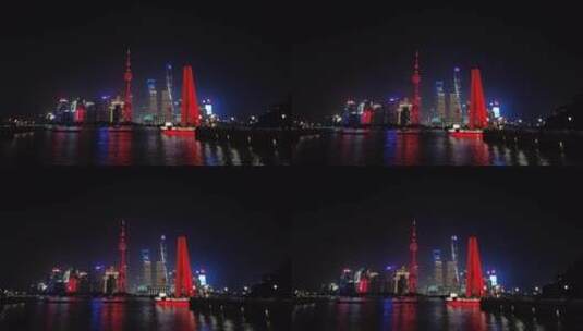 上海南京东路外滩外白渡桥黄浦区夜景4K实拍高清在线视频素材下载