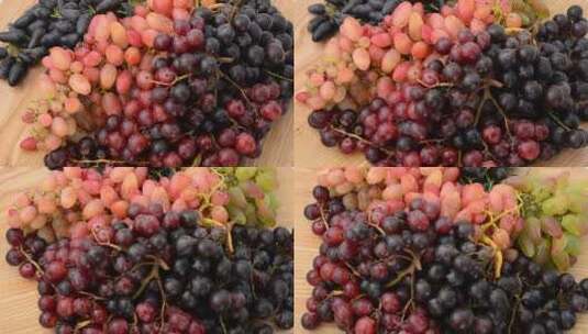 不同种类的葡萄串高清在线视频素材下载
