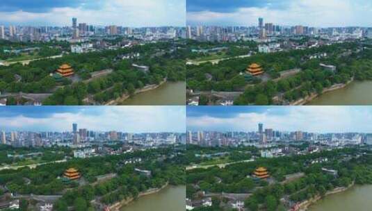 岳阳城市航拍视频高清在线视频素材下载