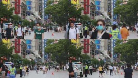 南京路步行街空镜高清在线视频素材下载